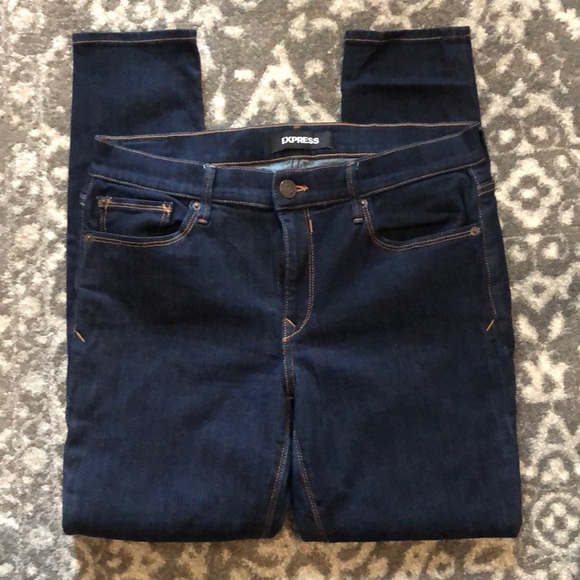 EUC Express Slim Leg Jeans Dark Denim - Picture 1 of 6